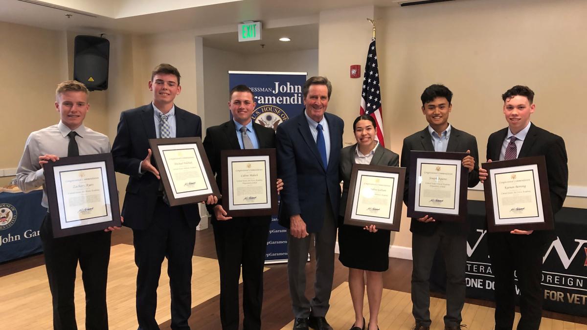 Garamendi with the 2022 Service Academy Nominees for California’s 3rd Congressional District