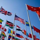 foreign policy  international flags 