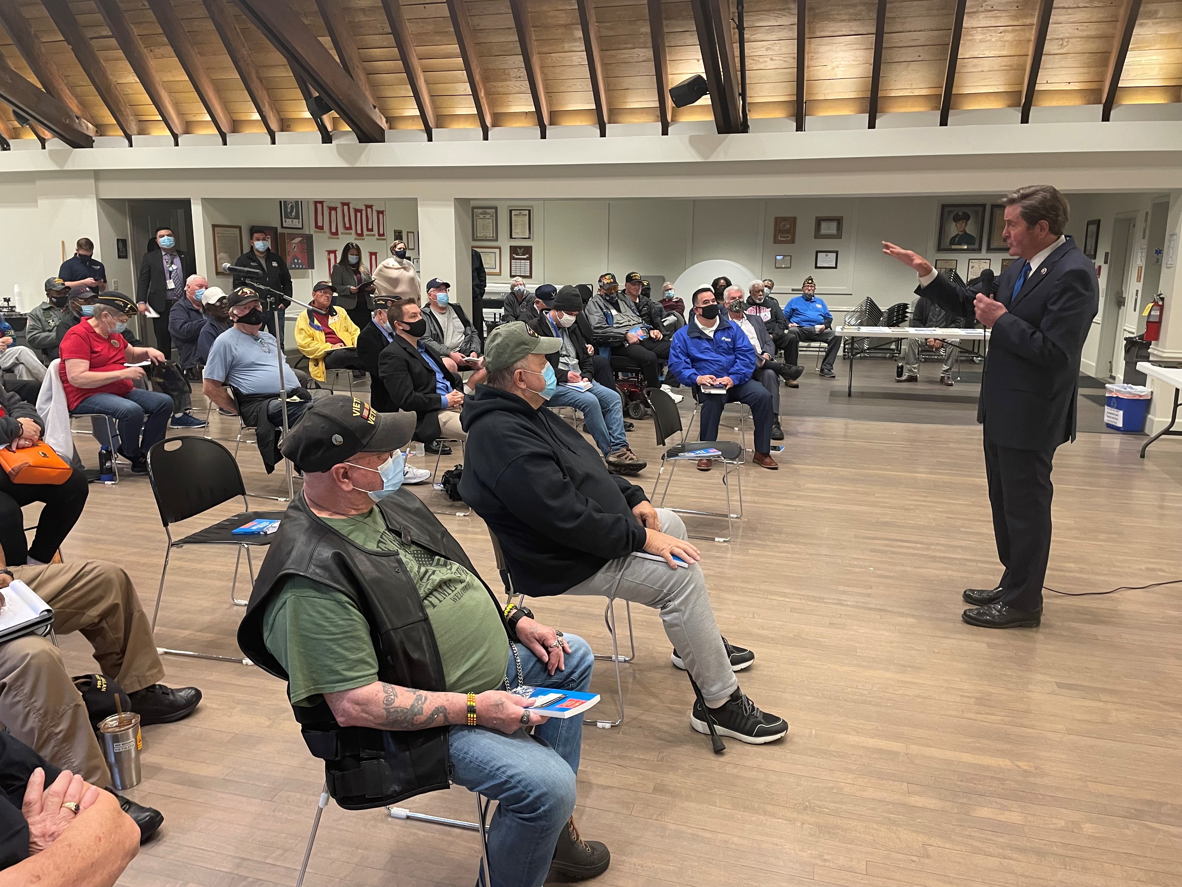 Garamendi addresses his Veterans Advisory Meeting