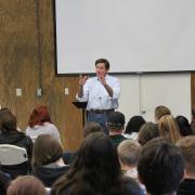 Congressman Garamendi addressing more than 150 high school students