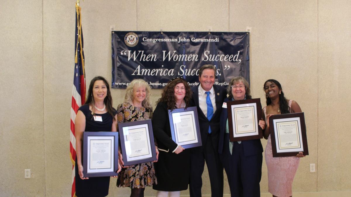 Congressman John Garamendi with a few Women of the Year awardees.