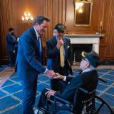 Rep. Garamendi and WWII Merchant Mariner Veteran 